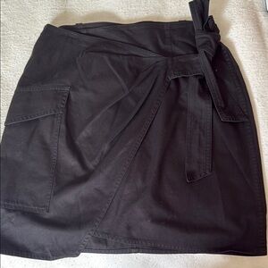Elegant Black Wrap Skirt